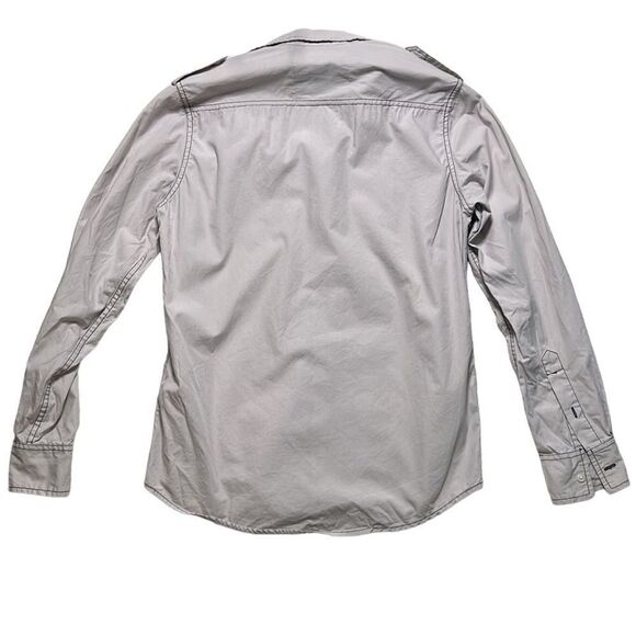 BROKEN THREADS Gray Adjustable Sleeve Button Down Shirt - Picture 4 of 6